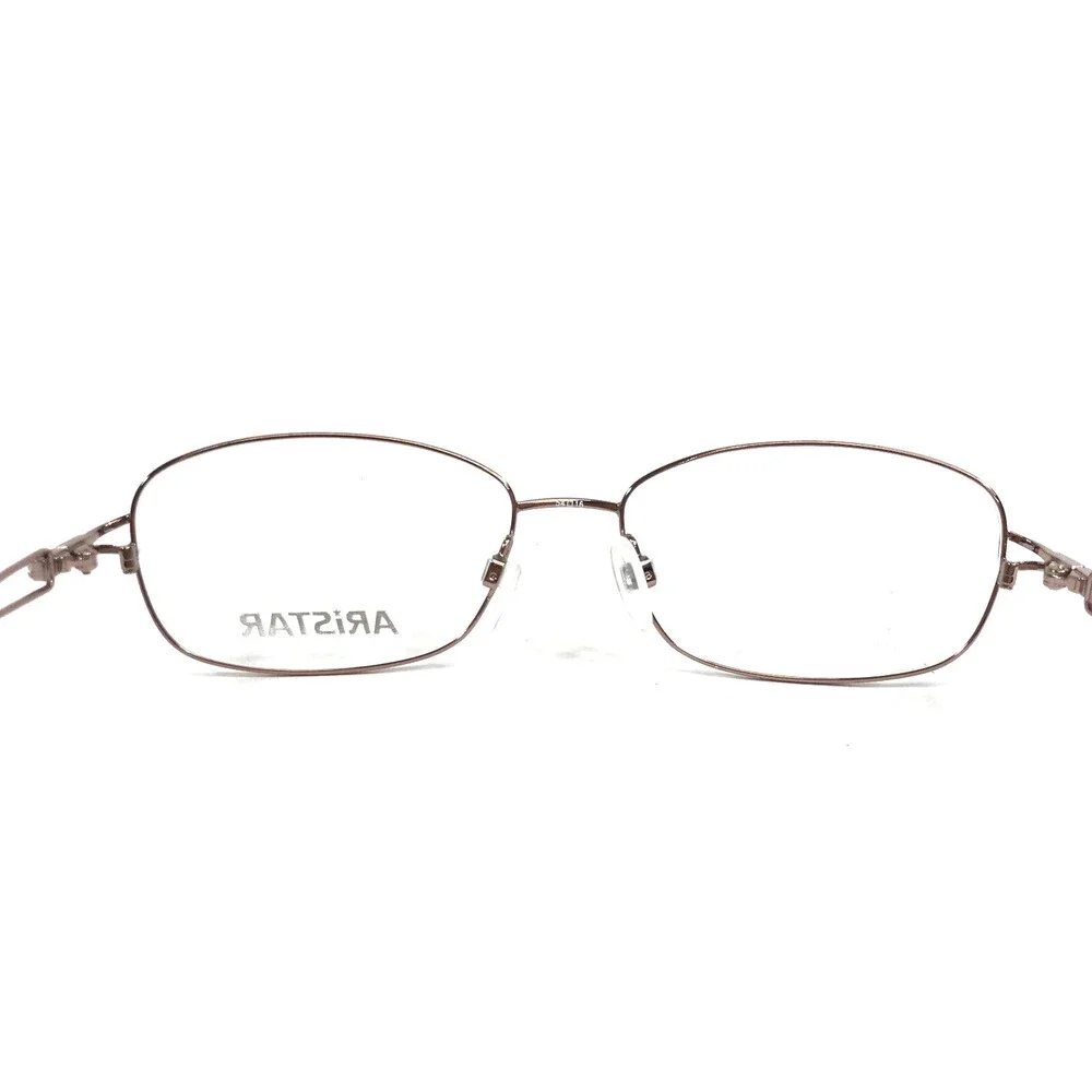 Aristar by Charmant Eyeglasses Frames AR18411 535 Brown Rectangle 54-16-135